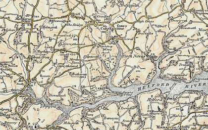 Old map of Polpenwith in 1900
