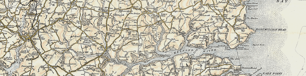 Old map of Polpenwith in 1900