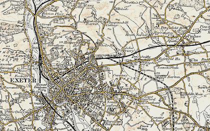 Old map of Polsloe in 1899