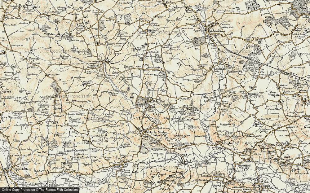 Old Map of Polstead, 1898-1901 in 1898-1901
