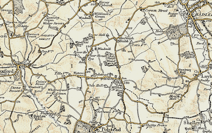 Old map of Polstead Heath in 1898-1901