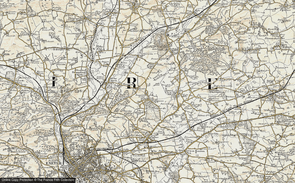 Old Map of Poltimore, 1898-1900 in 1898-1900