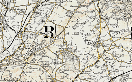 Old map of Poltimore in 1898-1900