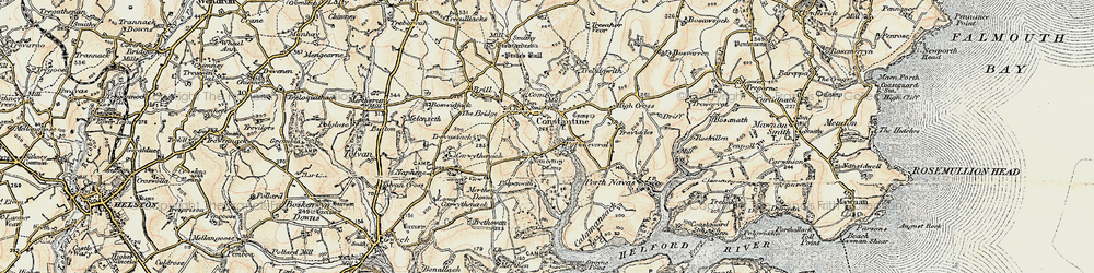 Old map of Polwheveral in 1900