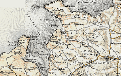 Old map of Brea Hill in 1900