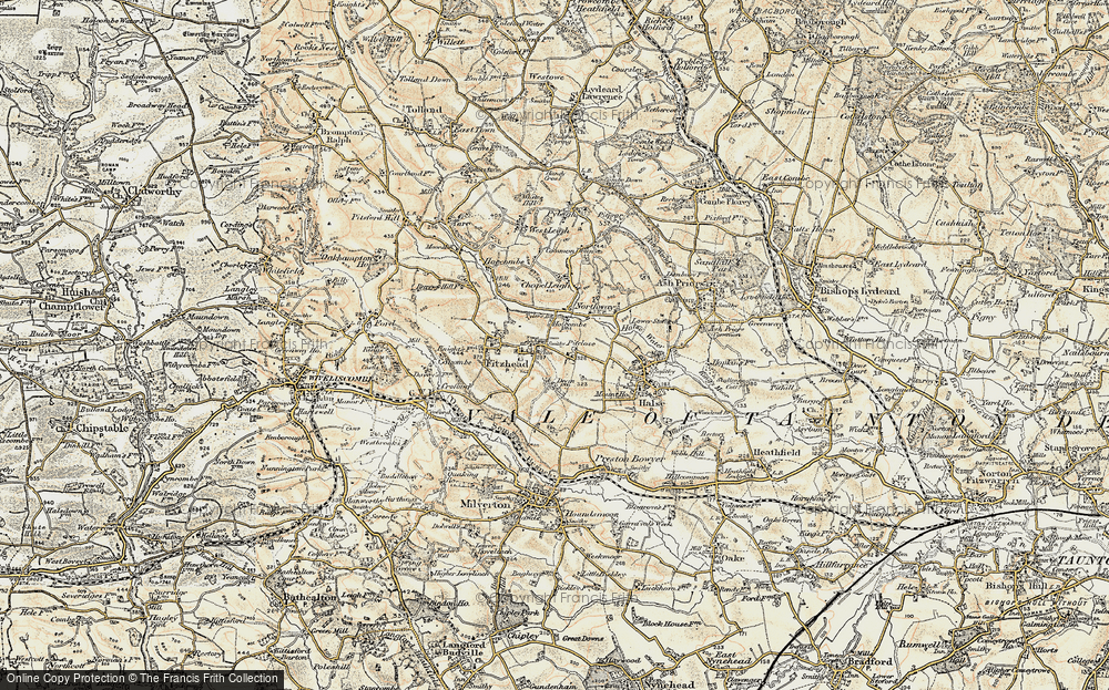 Old Map of Pond Close, 1898-1900 in 1898-1900