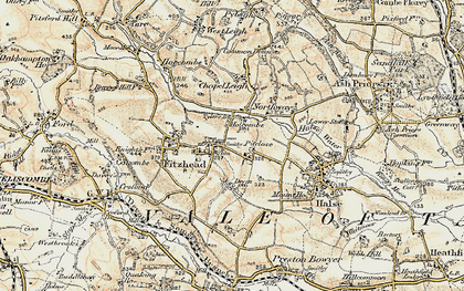Old map of Pond Close in 1898-1900