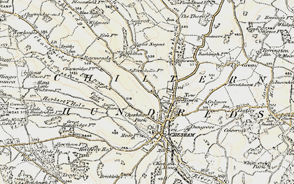 Old map of Pond Park in 1897-1898