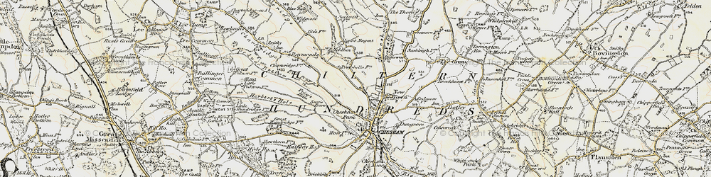 Old map of Pond Park in 1897-1898