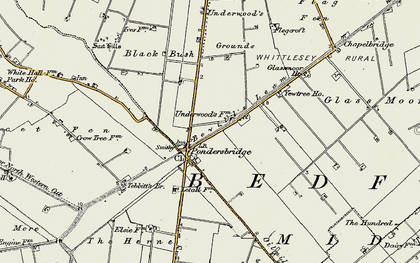 Old map of Pondersbridge in 1901