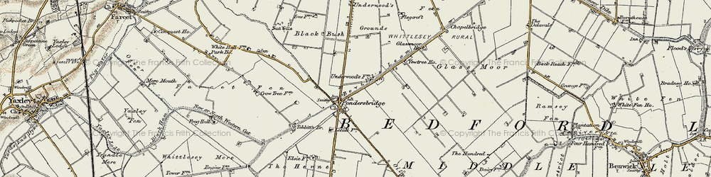 Old map of Pondersbridge in 1901