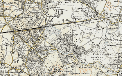 Old map of Pondtail in 1897-1909