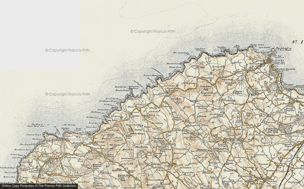 Old Map of Poniou, 1900 in 1900