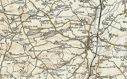 Old map of Ponsford in 1898-1900