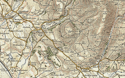 Old map of Wheel Fell in 1903-1904
