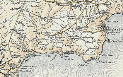 Old map of Beagles Point in 1900