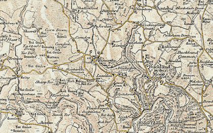 Old map of Ponsworthy in 1899