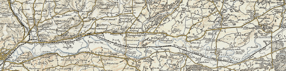 Old map of Abercothi Ho in 1901