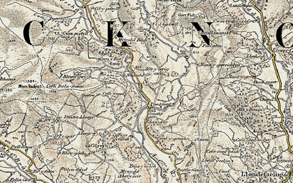 Old map of Ynys-gyfarch in 1900-1902