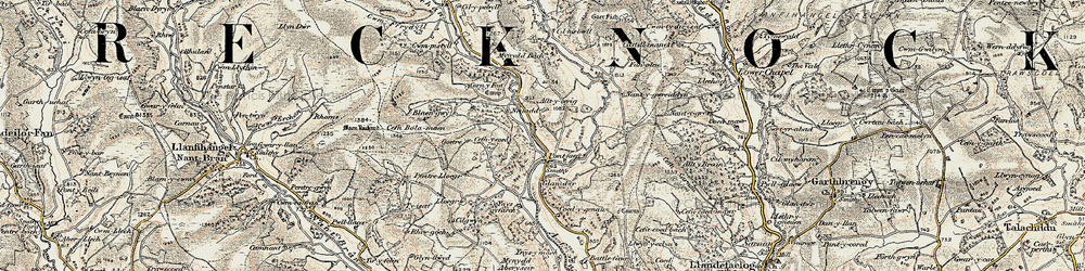 Old map of Ynys-gyfarch in 1900-1902