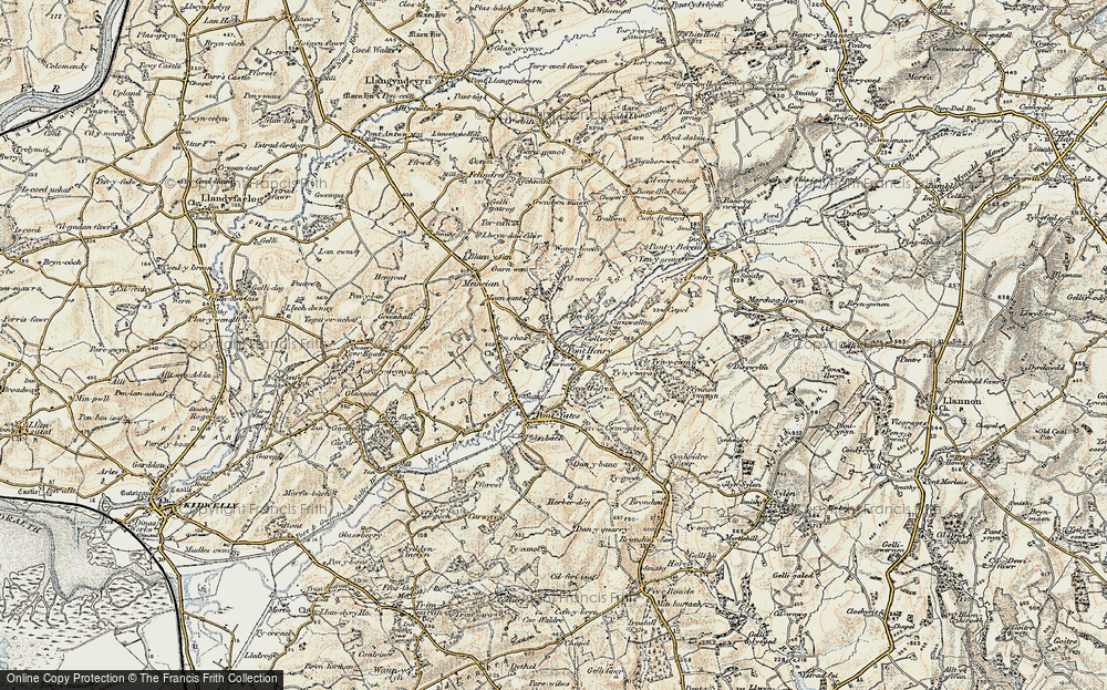 Old Map of Pont-Henri, 1901 in 1901