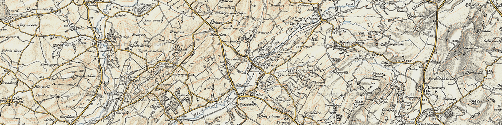 Old map of Pont-Henri in 1901