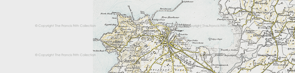 Old map of Pont Hwfa in 1903-1910