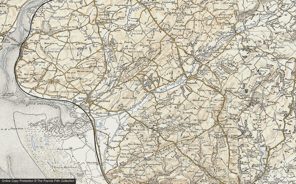 Old Map of Pont-newydd, 1901 in 1901