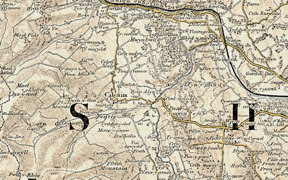 Old map of Pont-newydd in 1902-1903