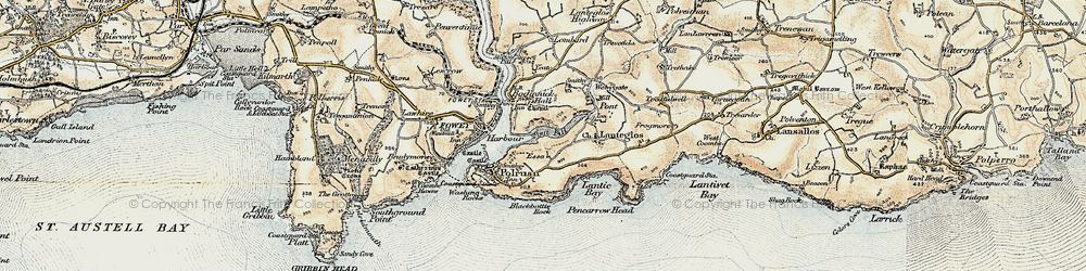 Old map of Blackbottle Rock in 1900