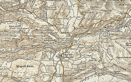 Old map of Pont-rhyd-y-groes in 1901-1903