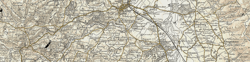 Old map of Bryn-y-gwynt Uchaf in 1902-1903