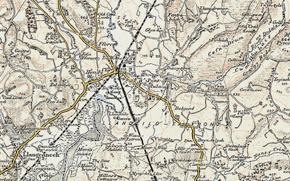 Old map of Pontarddulais in 1900-1901