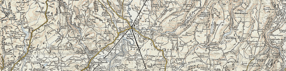 Old map of Pontarddulais in 1900-1901