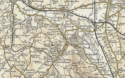 Old map of Pontblyddyn in 1902-1903