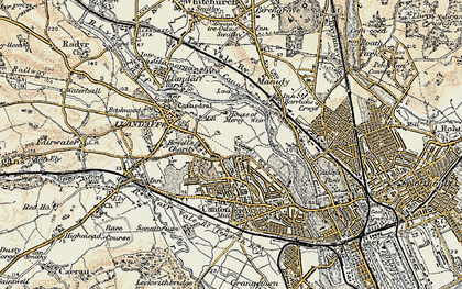 Old map of Pontcanna in 1899-1900