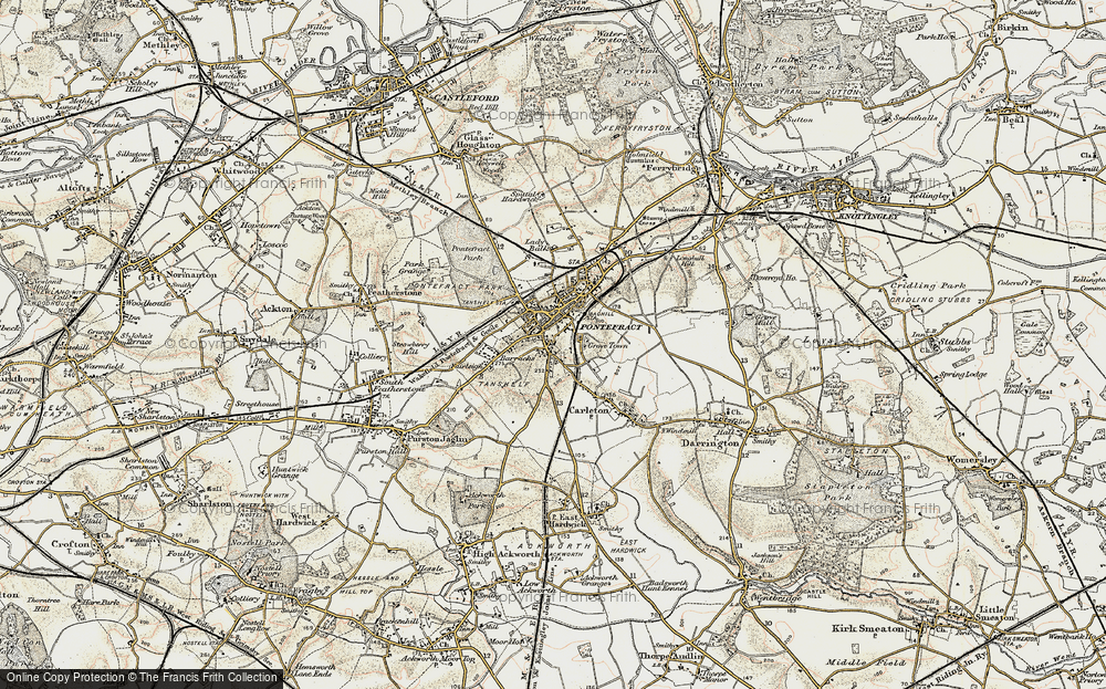 Old Map of Pontefract, 1903 in 1903