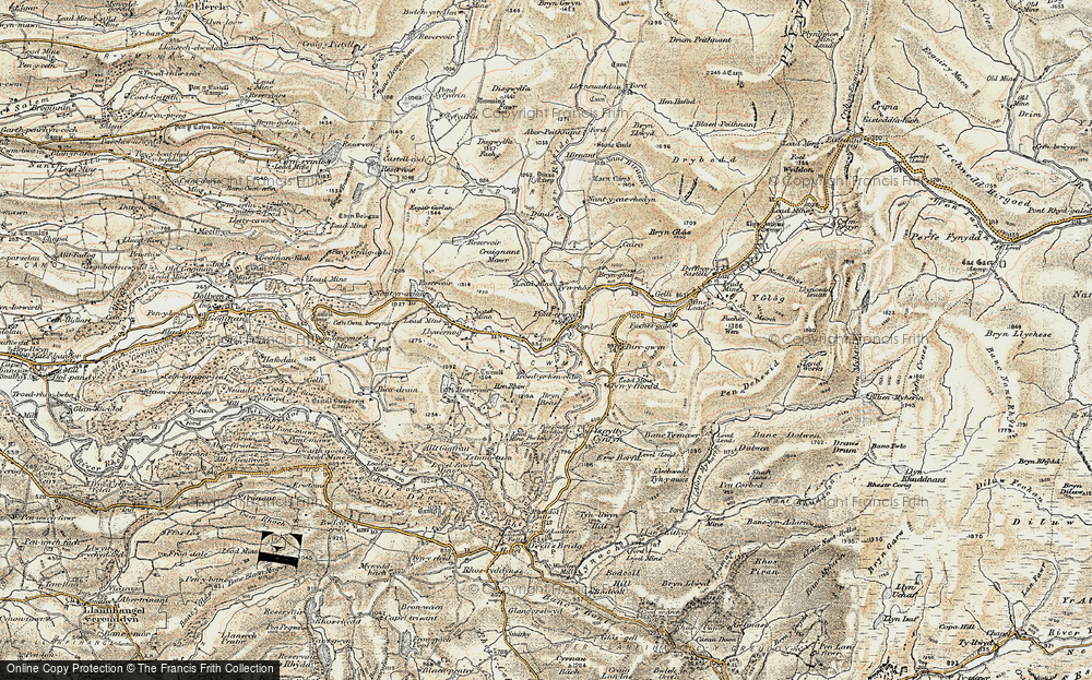 Old Map of Ponterwyd, 1901-1903 in 1901-1903