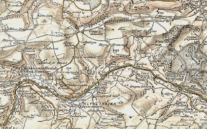 Old map of Pontfadog in 1902-1903