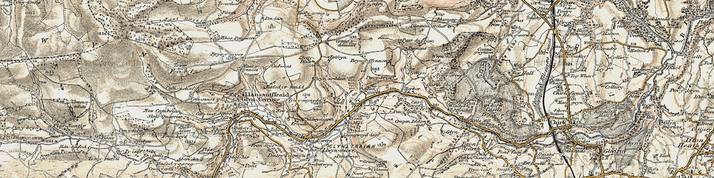 Old map of Brynarddyn in 1902-1903