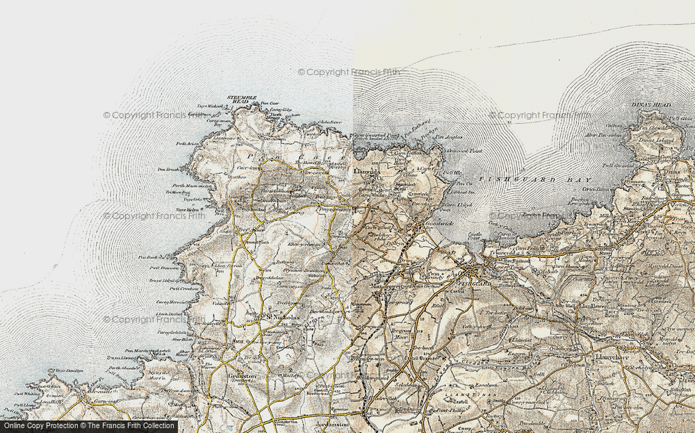 Old Map of Pontiago, 1901-1912 in 1901-1912