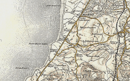 Old map of Pontllyfni in 1903
