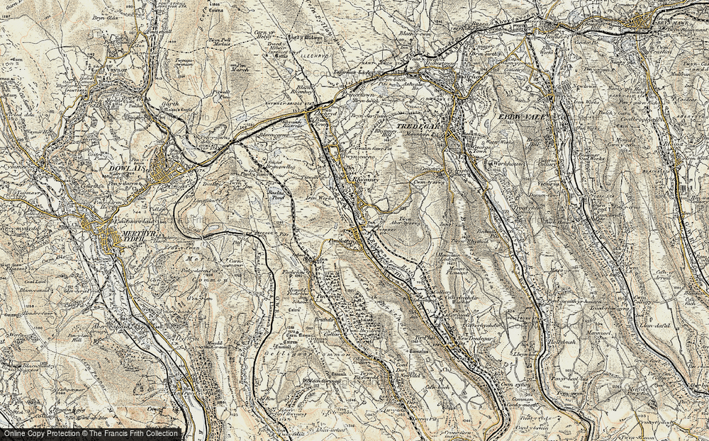 Old Map of Pontlottyn, 1899-1900 in 1899-1900