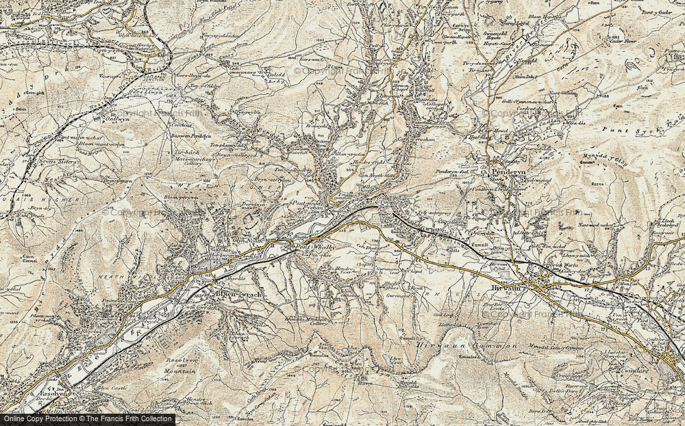 Old Map of Pontneddfechan, 1900 in 1900