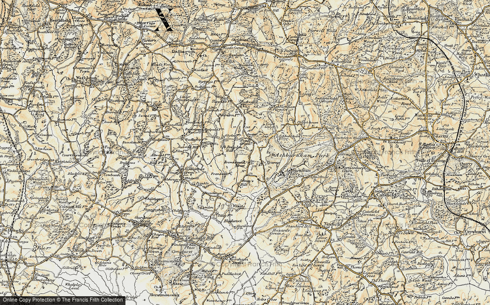Old Map of Ponts Green, 1898 in 1898