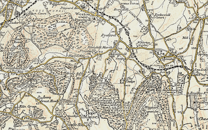 Old map of Ryeford in 1899-1900