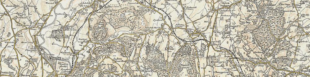 Old map of Pontshill in 1899-1900