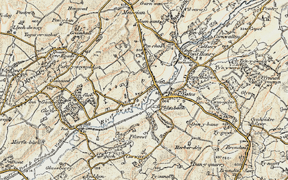 Old map of Pontyates in 1901