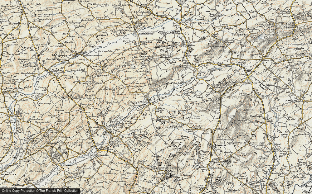 Old Map of Pontyberem, 1901 in 1901