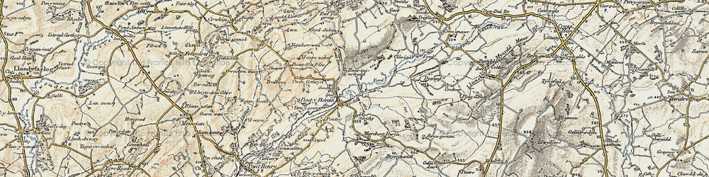 Old map of Pontyberem in 1901